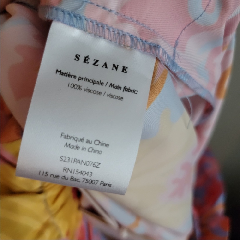 Sézane Pink, Yellow & Blue Paisley Jumpsuit - Picture 8 of 11